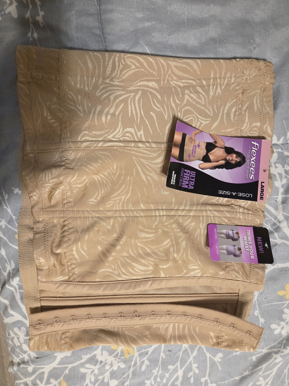 Flexees Beige Patterned Waist Slimmer